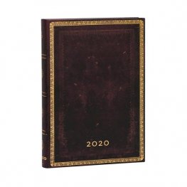 Бележник Paperblanks Diary 2020, Black Moroccan, Midi/ 1717