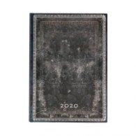 Бележник Paperblanks Diary 2020, Midnight Steel, Midi, 1700
