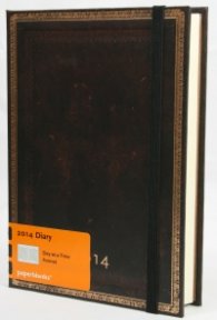 Бележник Paperblanks Diary 2014 Black Moroccan Midi, Lined/ 4125