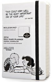 Бележник Moleskine 2014 Peanuts Limited Edition Weekly Planner+Notes 12 Month Pocket White [Hard Cover] [7450]