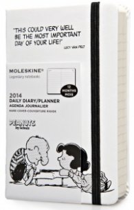 Бележник Moleskine 2014 Peanuts Limited Edition Weekly Planner+Notes 12 Month Pocket White [Hard Cover] [7450]