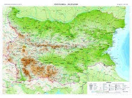 Релефна карта България 1 : 1 000 000