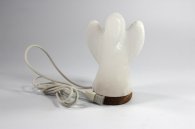 Мини USB лампа от хималайска сол - Ангел, бял, малък