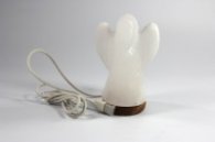 Мини USB лампа от хималайска сол - Ангел, бял, малък