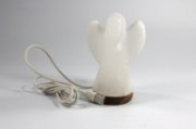 Мини USB лампа от хималайска сол - Ангел, бял, малък