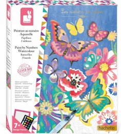 PAINTING BY NUMBERS WATERCOLOUR BUTTERFLIES J07958