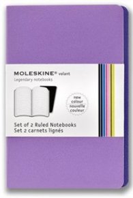 Бележник Moleskine Volant Notebook Ruled, Purple XSmall: Set of 2 [3308]