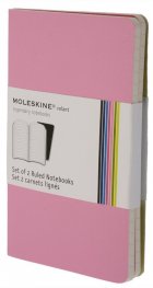 Бележник Moleskine Volant Notebook Ruled, Pink Large: Set of 2 [8725]