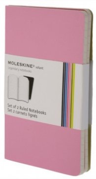 Бележник Moleskine Volant Notebook Ruled, Pink Large: Set of 2 [8725]