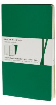 Бележник Moleskine Ruled Volant Notebook Pocket Emerald Green: Set of 2 [7849]