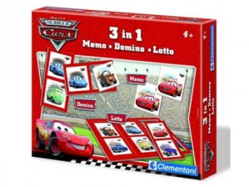 The World of Cars 3 in 1: Memo; Domino; Lotto - 12589