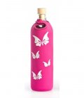 Бутилка FLASKA NEO LADY 0.500L: Розов - Бели пеперуди с камъни Сваровски