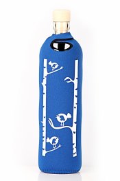 Бутилка FLASKA Neo Design 0.750L:Синьо-бели птици