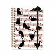Тетрадка със спирала - Музикални котки CARTES D'ART