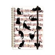 Тетрадка със спирала - Музикални котки CARTES D'ART