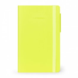Бележник с бели страници корица цвят лайм - среден Legami