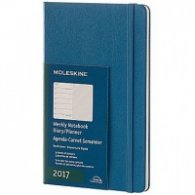 Бележник Moleskine 2017 Weekly Notebook, Large, Steel Blue, Hard Cover [4110]