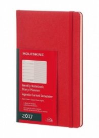 Бележник Moleskine Weekly Diary 2017 Notebook Red, Large, Hardcover [3359]