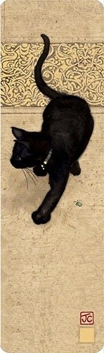 Книгоразделител - черно коте KIUB