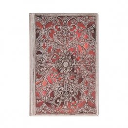 Бележник Paperblanks - Silver Filigree Collection / Garnet / Mini / Lined