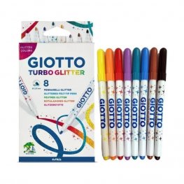 Флумастери Giotto Turbo Glitter 8 цвята 425800