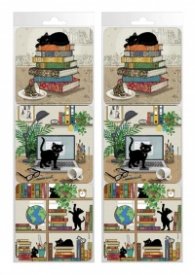 Комплект от 6 квадратни подложки за чаши - Котета KIUB