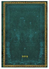 Бележник Paperblanks Dayplanners 2019 Viridian, Midi/ 9111