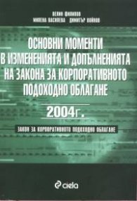 Основни моменти в измененията и допълненията на ЗКПО 2004