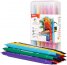 Флумастери Deli Color Emotion EC151-12 12 цвята, двувърхи-четка и тънкописец, в PP кутия