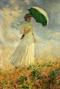 Femme a l'ombrelle tournee vers la droite /Monet