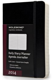 Бележник Moleskine 2014 12 Month Daily Planner Pocket Soft Cover Black [5814]