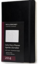 Бележник Moleskine 2014 12 Month Daily Planner Large Soft Cover Black [5821]