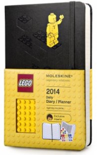 Бележник Moleskine 2014 12 Month Limited Edition LEGO Large Hard Cover Daily Planner Black [7559]