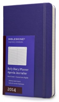 Бележник Moleskine 2014 12 Month Large Hard Cover Daily Planner Brilliant Violet [6064]