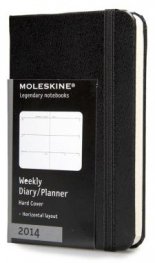 Бележник Moleskine 2014 12 Month Weekly Planner Extra Small Hard Cover Black [5586]