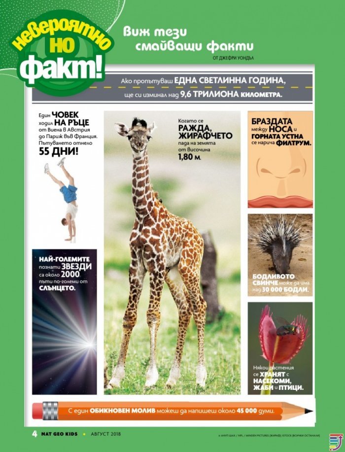 National Geographic KIDS България Август/2018