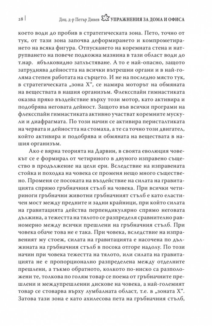 Упражнения за дома и офиса. Флексспайн гимнастика