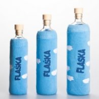 Бутилка FLASKA Classic 0.330L:Син - облаци