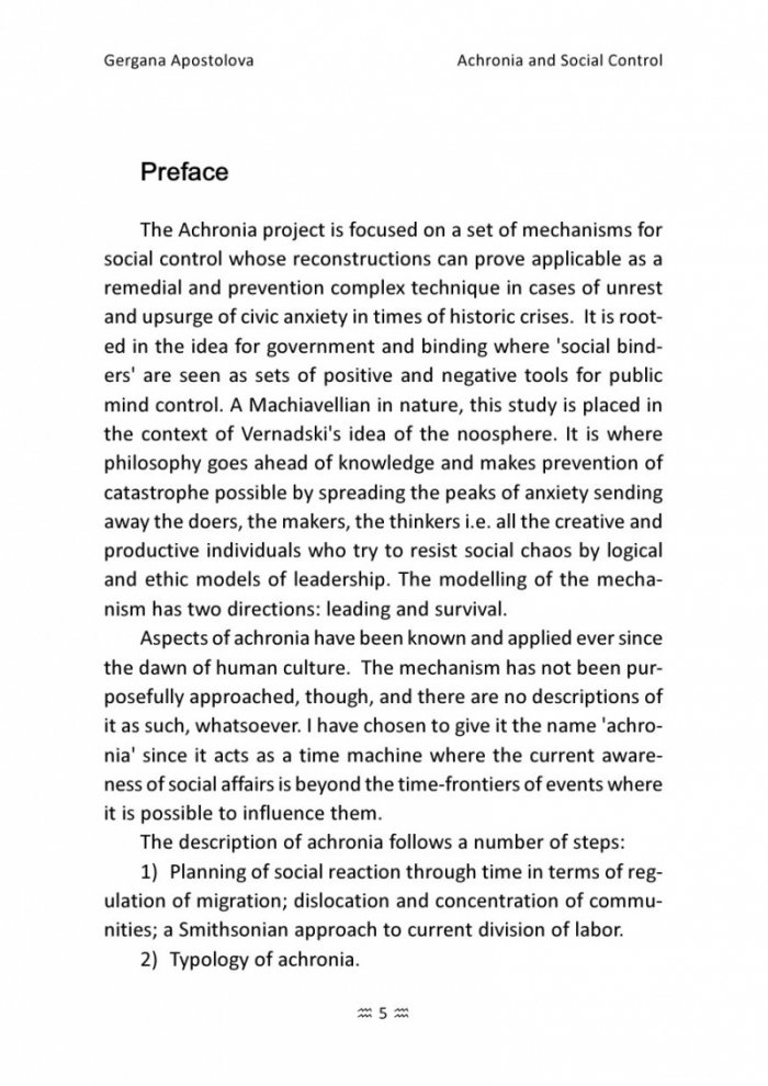 Achronia and Social Control