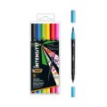 Флумастери BIC Intensity, двувърхи, 6 интензивни цвята, PVC опаковка 10910062