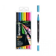 Флумастери BIC Intensity, двувърхи, 6 интензивни цвята, PVC опаковка 10910062