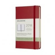 Moleskine 12 Month Weekly Planner 2018, Pocket, Scarlet Red, Hard Cover [4054]