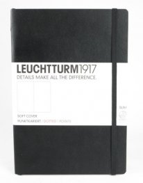 Бележник Leuchtturm 1917 Medium  Blanko [Plain], Softcover, Black/ 318 651