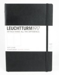 Бележник Leuchtturm 1917 Medium  Blanko [Plain], Softcover, Black/ 318 651