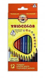 Комплект триъгълни цветни моливи " Триокалър" 12 цвята 3132
