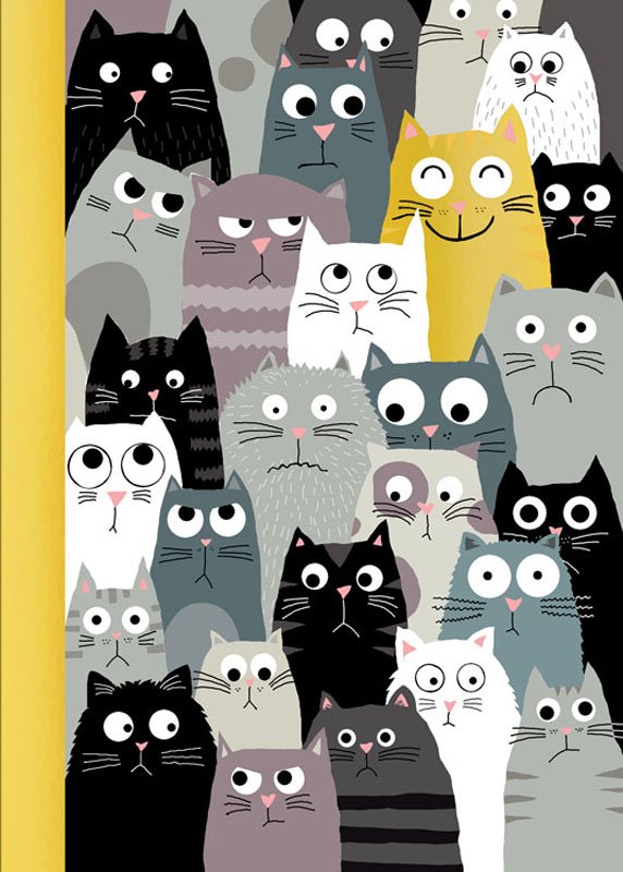 Тетрадка А5 - Хиляда котки CARTES D'ART