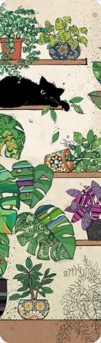 Книгоразделител - коте с цветя KIUB